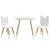 Keezi 3 Piece Kids Table and Chairs Set - Durable MDF & Pinewood, Cute Animal Design, Easy to Clean, Ages 3+