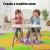 Keezi 3 Piece Kids Table and Chairs Set - Durable MDF & Pinewood, Cute Animal Design, Easy to Clean, Ages 3+