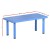 Keezi Kids 60x120cm Square Activity Table - Durable HDPE Plastic, Adjustable Feet, Indoor/Outdoor Use, Safety Certified