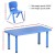 Keezi 9PCS Kids Activity Table and Chairs Set - HDPE Plastic, Adjustable Feet, Stackable, EN71 Certified, 100kg Capacity