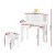 Keezi Kids Wooden Vanity Set with 3 Mirrors and Drawer, Pink MDF Table 85x41x106cm & Chair, Safe Rounded Corners