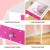 Keezi Kids Wooden Dressing Table Set with 3 Mirrors & Drawer, Pink Vanity Table & Chair, Safe MDF, 86cm Height