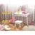 Keezi Kids Dressing Table & Chair Set - White Vanity with Mirror, Drawer, MDF & Rubberwood, Safe Rounded Corners
