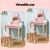 Keezi Kids Wooden Dressing Table Set with Bunny Ears, Pink, Detachable Mirror, Pinewood Legs, 120cm, Stool Included