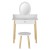 Keezi Kids Vanity Set: White MDF & Rubberwood Dressing Table with Mirror, Drawer, and Chair - Safe, Durable Design Keezi Kids Vanity Set: White MDF & Rubberwood Dressing Table with Mirror, Drawer, and Chair - Safe, Durable Design