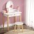 Keezi Kids Vanity Set: White MDF & Rubberwood Dressing Table with Mirror, Drawer, and Chair - Safe, Durable Design Keezi Kids Vanity Set: White MDF & Rubberwood Dressing Table with Mirror, Drawer, and Chair - Safe, Durable Design