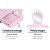 Keezi Kids Pink Dressing Table Set with Faux Mirror, Heart Motif, MDF Construction, Safe Rounded Corners, and Drawer