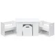 Keezi 3PCS Kids Table & Chairs Set with Storage Box, Eco-Friendly MDF, Kid-Safe Design, White 75x48x43cm, Easy Assembly Keezi 3PCS Kids Table & Chairs Set with Storage Box, Eco-Friendly MDF, Kid-Safe Design, White 75x48x43cm, Easy Assembly