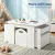 Keezi 3PCS Kids Table & Chairs Set with Storage Box, Eco-Friendly MDF, Kid-Safe Design, White 75x48x43cm, Easy Assembly Keezi 3PCS Kids Table & Chairs Set with Storage Box, Eco-Friendly MDF, Kid-Safe Design, White 75x48x43cm, Easy Assembly