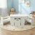 Keezi 3PCS Kids Table & Chairs Set with Storage Box, Eco-Friendly MDF, Kid-Safe Design, White 75x48x43cm, Easy Assembly Keezi 3PCS Kids Table & Chairs Set with Storage Box, Eco-Friendly MDF, Kid-Safe Design, White 75x48x43cm, Easy Assembly