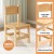 Keezi Kids Table and 2 Chairs Set, 100% Pinewood, Natural Finish, 120x60x53cm, Durable, Non-Toxic, Ages 3+