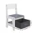 Keezi Kids Table & Chairs Set - Grey, MDF & Non-Toxic Material, Chalkboard Desk, Hidden Storage, Ages 3+, Easy Assembly