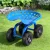 Gardeon Garden Seat 360° Swivel, Adjustable Height, Heavy Duty Steel Frame, 150kg Capacity, All-Terrain Wheels, Blue