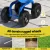 Gardeon Garden Seat 360° Swivel, Adjustable Height, Heavy Duty Steel Frame, 150kg Capacity, All-Terrain Wheels, Blue