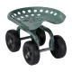 Gardeon 360° Swivel Rolling Garden Seat, Adjustable Height, Heavy Duty Steel Frame, All-Terrain Wheels, 150kg Capacity