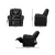 Keezi Kids Recliner Chair - Black PU Leather Lounge, 9cm Foam, Metal Frame, Built-in Drink Holder, 65x42x61cm