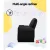 Keezi Kids Recliner Chair - Black PU Leather Lounge, 9cm Foam, Metal Frame, Built-in Drink Holder, 65x42x61cm
