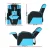 Keezi Kids Recliner Chair - PU Leather Gaming Sofa Lounge with Adjustable Backrest, Footrest, Headrest, Black & Blue Keezi Kids Recliner Chair - PU Leather Gaming Sofa Lounge with Adjustable Backrest, Footrest, Headrest, Black & Blue