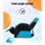 Keezi Kids Recliner Chair - PU Leather Gaming Sofa Lounge with Adjustable Backrest, Footrest, Headrest, Black & Blue