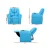 Keezi Kids Recliner Chair - Blue PU Leather Sofa Lounge with Cup Holder, Plush Cushioning, 65x42x61cm, Child-Safe Design