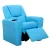 Keezi Kids Recliner Chair - Blue PU Leather Sofa Lounge with Cup Holder, Plush Cushioning, 65x42x61cm, Child-Safe Design