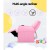 Keezi Kids Recliner Chair - Pink PU Leather Sofa with Cup Holder, Plush 9cm Cushion, Metal Frame, 65x42x61cm Armchair
