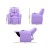 Keezi Kids Purple Recliner Chair - PU Leather Sofa Lounge with Cup Holder, 65x42x61cm, Plush Foam Padding & Metal Frame