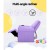 Keezi Kids Purple Recliner Chair - PU Leather Sofa Lounge with Cup Holder, 65x42x61cm, Plush Foam Padding & Metal Frame