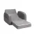 Keezi Kids 2-Seater Sofa: Flip Open Couch Lounger, Timber Structure, High-Density Foam, Removable Cover, Grey, 3+ Years