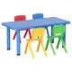 Keezi 5PCS Kids Activity Table and Chairs Set - Adjustable, Stackable, HDPE Plastic, 100kg Capacity, EN71 Certified