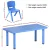 Keezi 5PCS Kids Activity Table and Chairs Set - Adjustable, Stackable, HDPE Plastic, 100kg Capacity, EN71 Certified