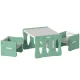 Keezi 3PCS Kids Table and Chairs Set, HDPE, Multipurpose, Durable, Lightweight, Easy to Assemble, Ages 3+, Green Keezi 3PCS Kids Table and Chairs Set, HDPE, Multipurpose, Durable, Lightweight, Easy to Assemble, Ages 3+, Green