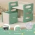 Keezi 3PCS Kids Table and Chairs Set, HDPE, Multipurpose, Durable, Lightweight, Easy to Assemble, Ages 3+, Green