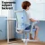 Keezi Ergonomic Kids Study Chair, Adjustable Height & Wheels, Blue, Sponge Seat, Footrest, Supports 150kg, 46-58cm