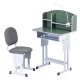 Keezi Kids Adjustable Ergonomic Study Desk & Chair Set with LED Lamp, Metal Drawer, Green - Height Adjustable 64-76cm Keezi Kids Adjustable Ergonomic Study Desk & Chair Set with LED Lamp, Metal Drawer, Green - Height Adjustable 64-76cm