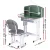 Keezi Kids Adjustable Ergonomic Study Desk & Chair Set with LED Lamp, Metal Drawer, Green - Height Adjustable 64-76cm