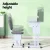 Keezi Kids Adjustable Ergonomic Study Desk & Chair Set with LED Lamp, Metal Drawer, Green - Height Adjustable 64-76cm