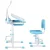 Keezi Adjustable Kids Study Desk and Chair Set with LED Lamp - Ergonomic Blue Design, Non-Toxic Material, 3+ Years