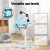 Keezi Adjustable Kids Study Desk and Chair Set with LED Lamp - Ergonomic Blue Design, Non-Toxic Material, 3+ Years