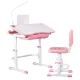 Keezi Adjustable Kids Study Desk & Chair Set with LED Lamp, Pink - Ergonomic Design, MDF & PP Material, Ages 3+ Keezi Adjustable Kids Study Desk & Chair Set with LED Lamp, Pink - Ergonomic Design, MDF & PP Material, Ages 3+