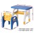 Keezi Kids Table and Chair Set - HDPE, Blue/Yellow, 40kg Capacity, Ergonomic, Non-Slip, Easy Clean, EN71 Certified
