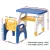 Keezi Kids Table and Chair Set - HDPE, Blue/Yellow, 40kg Capacity, Ergonomic, Non-Slip, Easy Clean, EN71 Certified