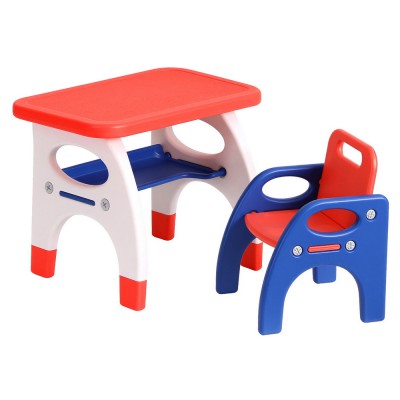 Vibrant Keezi Kids Table & Chair Set - Durable HDPE, Orange/Yellow, Ergonomic Design, 40kg Capacity, Easy Clean Surface Vibrant Keezi Kids Table & Chair Set - Durable HDPE, Orange/Yellow, Ergonomic Design, 40kg Capacity, Easy Clean Surface