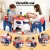 Vibrant Keezi Kids Table & Chair Set - Durable HDPE, Orange/Yellow, Ergonomic Design, 40kg Capacity, Easy Clean Surface