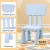 Keezi Kids Table and 2 Chairs Set Blue, Non-Toxic PP, Sturdy, Easy Clean, Ages 3+, 75x52.5x49cm, Indoor