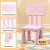 Keezi Kids Table and 2 Chairs Set Pink, Non-Toxic PP, Sturdy, Smooth Edges, Ages 3+, 75x52.5x49cm,