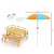 Keezi Kids Outdoor Wooden Picnic Table Set with Adjustable Umbrella, Sand Pit, and Storage - Safe, Durable, Fun!