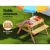 Keezi Kids Outdoor Wooden Picnic Table Set with Adjustable Umbrella, Sand Pit, and Storage - Safe, Durable, Fun!