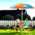 Keezi Kids Outdoor Wooden Picnic Table Set with Adjustable Umbrella, Sand Pit, and Storage - Safe, Durable, Fun!