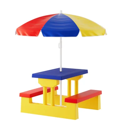 Keezi Kids Outdoor Table & Chairs Set with Adjustable Umbrella, Multicoloured Plastic, for Ages 3-6, Indoor/Outdoor Fun Keezi Kids Outdoor Table & Chairs Set with Adjustable Umbrella, Multicoloured Plastic, for Ages 3-6, Indoor/Outdoor Fun